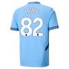 Virallinen Fanipaita Manchester City Rico Lewis 82 Kotipelipaita 2024-25 - Miesten